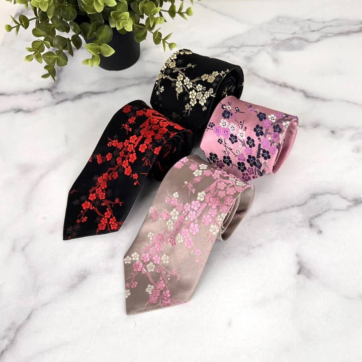 Cathayana - Wholesale Necktie - Men's - Cherry Blossom Brocade Men's Necktie