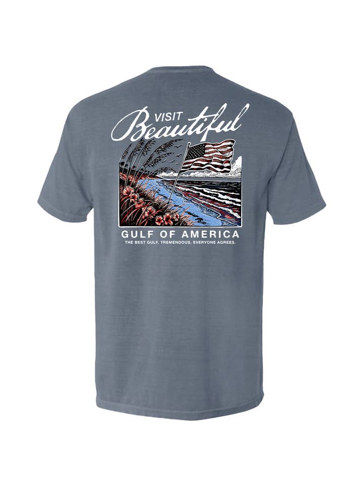 Shield Republic LLC - Wholesale Screen Printed T-Shirt - Men's - Visit Beautiful Gulf of America