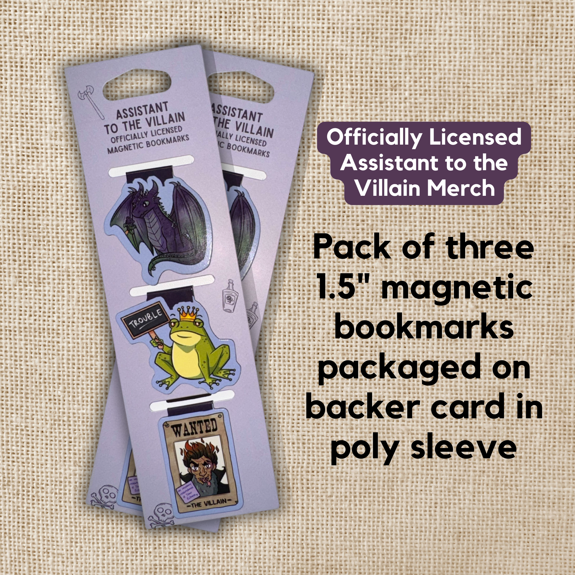 Kingdom of Threads - Wholesale Bookmark - Assistant to the Villain Magnetic Bookmark Set1
