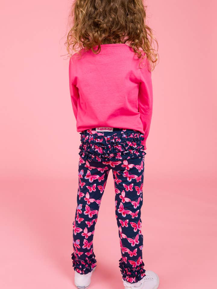 Armada Leggings Clásicos con Volantes y Mariposas para Niñas Pequeñas con Volantes Característicos en la Parte Trasera de venta al por mayor en Faire5