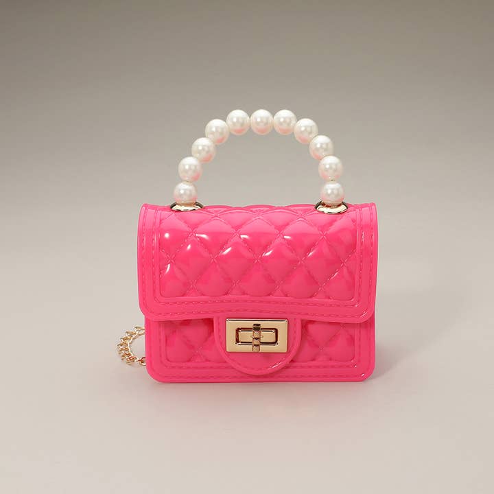 Sensibling Corp. - Wholesale Crossbody Bag - Women's - Pearl Handle Mini Jelly Hand Bag / Crossbody Bag6