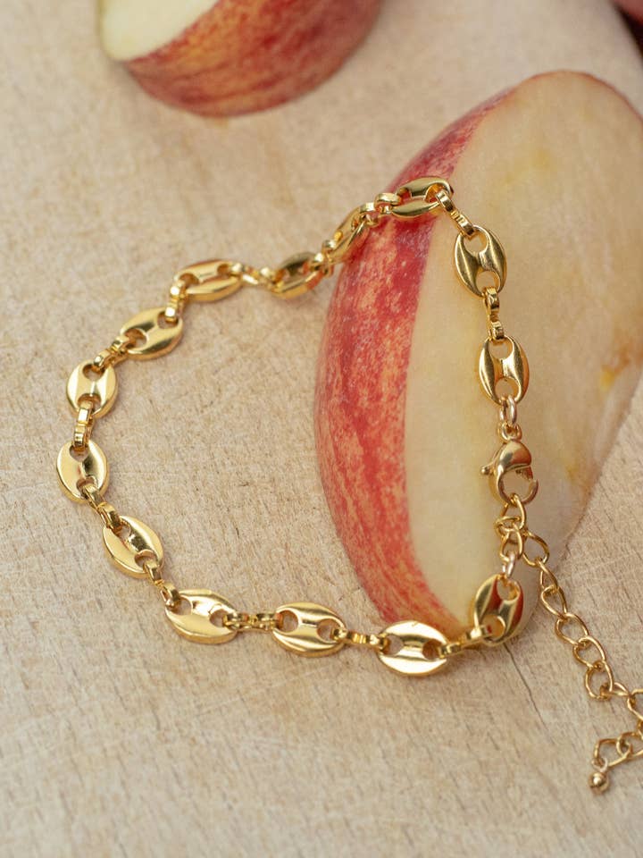 Mocca-Armband aus Edelstahl mit Kaffeeinspiration für den Großhandel von Les impatientes