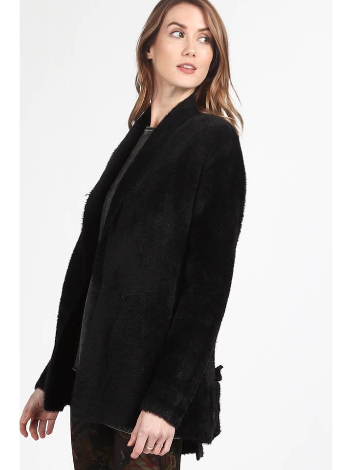 M.Rena - Wholesale Cardigan - Women's - Fuzzy Mohair Wrap Cardigan