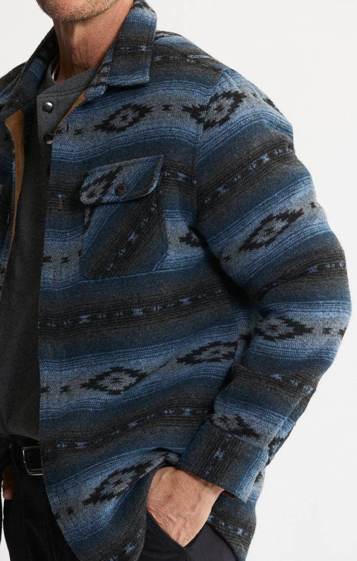 JACHS NY - Wholesale Button Down Shirt - Men's - Unlined Wool Blend Overshirt2