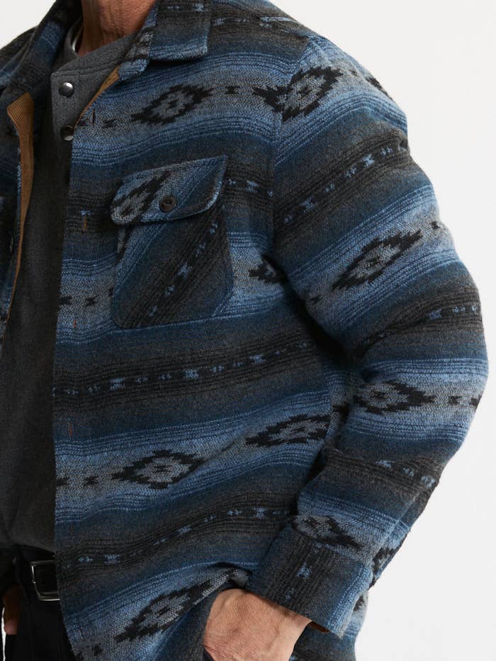 JACHS NY - Wholesale Button Down Shirt - Men's - Unlined Wool Blend Overshirt2