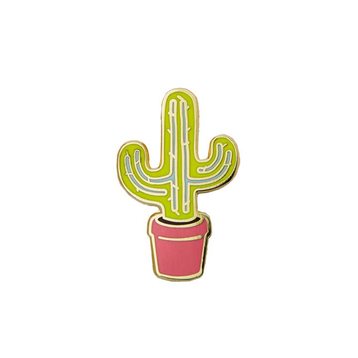 The Pop Out Card Company - Wholesale Lapel Pin/Button - Cactus Enamel Pin Badge