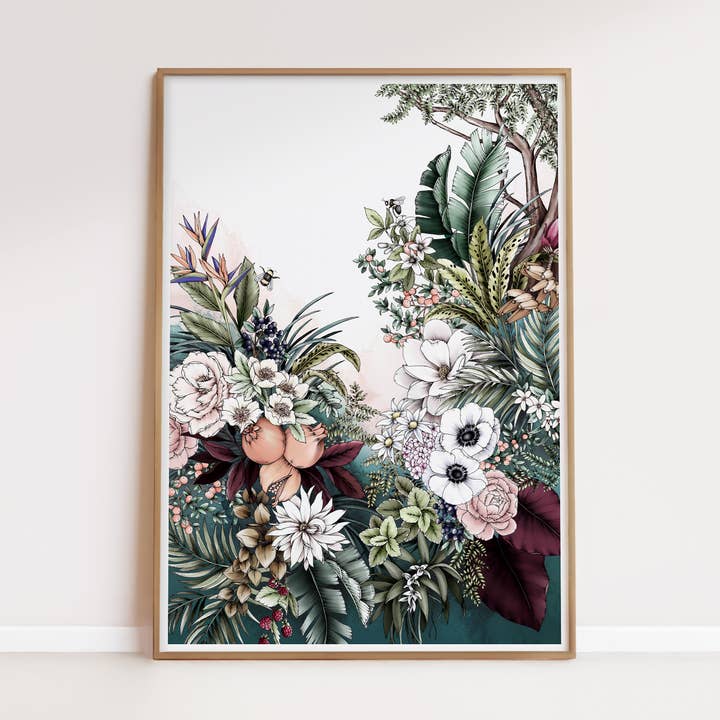 Tableau sur le jardin enchanté pour la vente par Typoflora