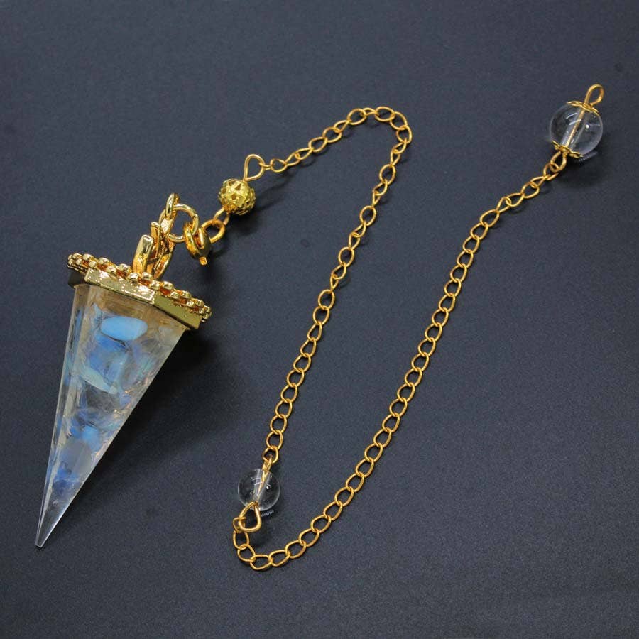 GemMeet - Wholesale Spiritual Stone/Crystal - Crystal Gravel Cone Pendulum20