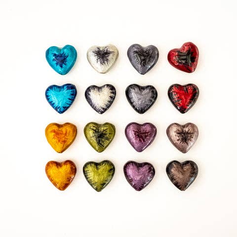 Coloured Small Hearts 3.5 cm for wholesale by Tilnar Art