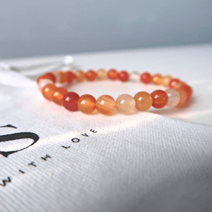 Carnelian Bracelet | Inner Strength | Confidence for wholesale by Positivity Shop