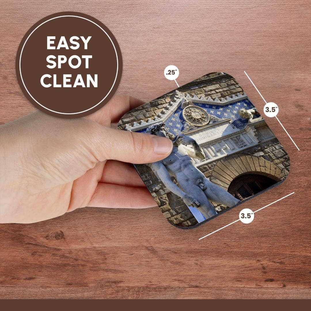 3dRose – wholesale Underlägg – 3dRose, Italien, Florens. Replika av David., Glasunderlägg13