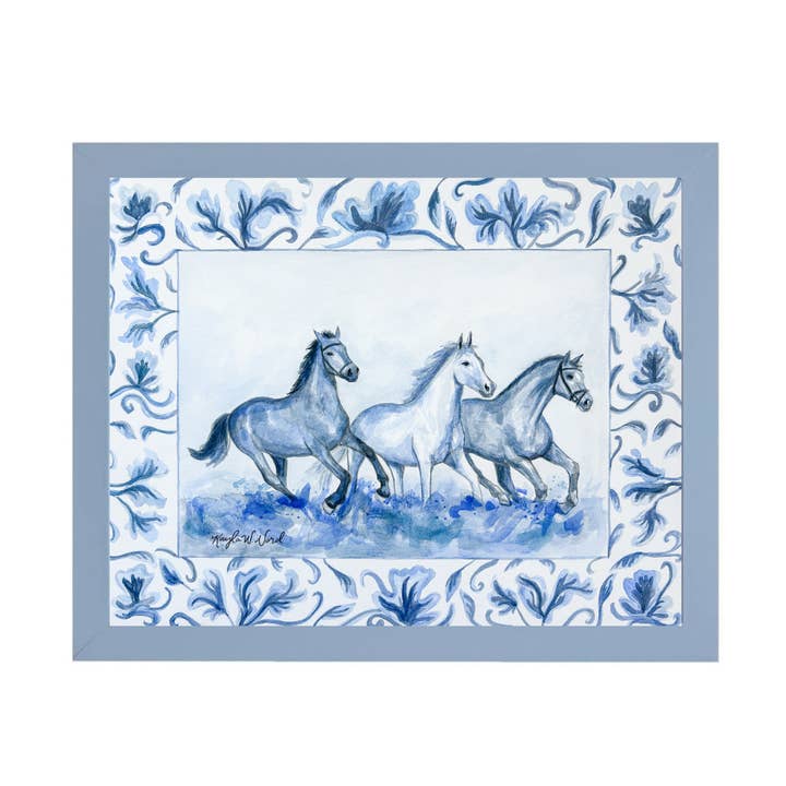 "Blooms and Blues" (PRINT) for wholesale by Kayla Weber Art