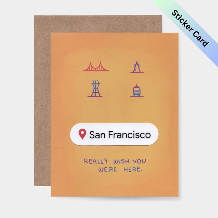 Carta adesiva San Francisco Really Wish You Were Here per la vendita all'ingrosso da parte di Bring Aloha