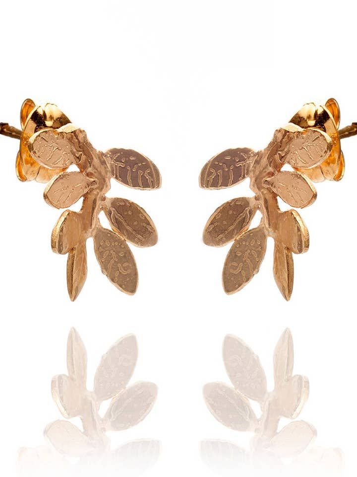 Leaf Stud Earrings for wholesale by Amanda Coleman Jewelry