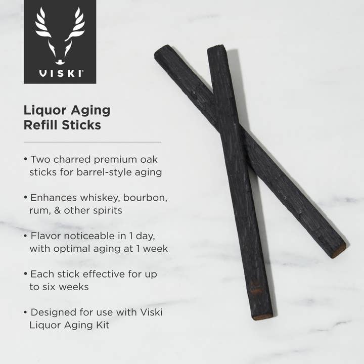 Viski - Wholesale Bar Tool - Alchemiâ„¢ Liquor Aging Refill Sticks - Set of 2