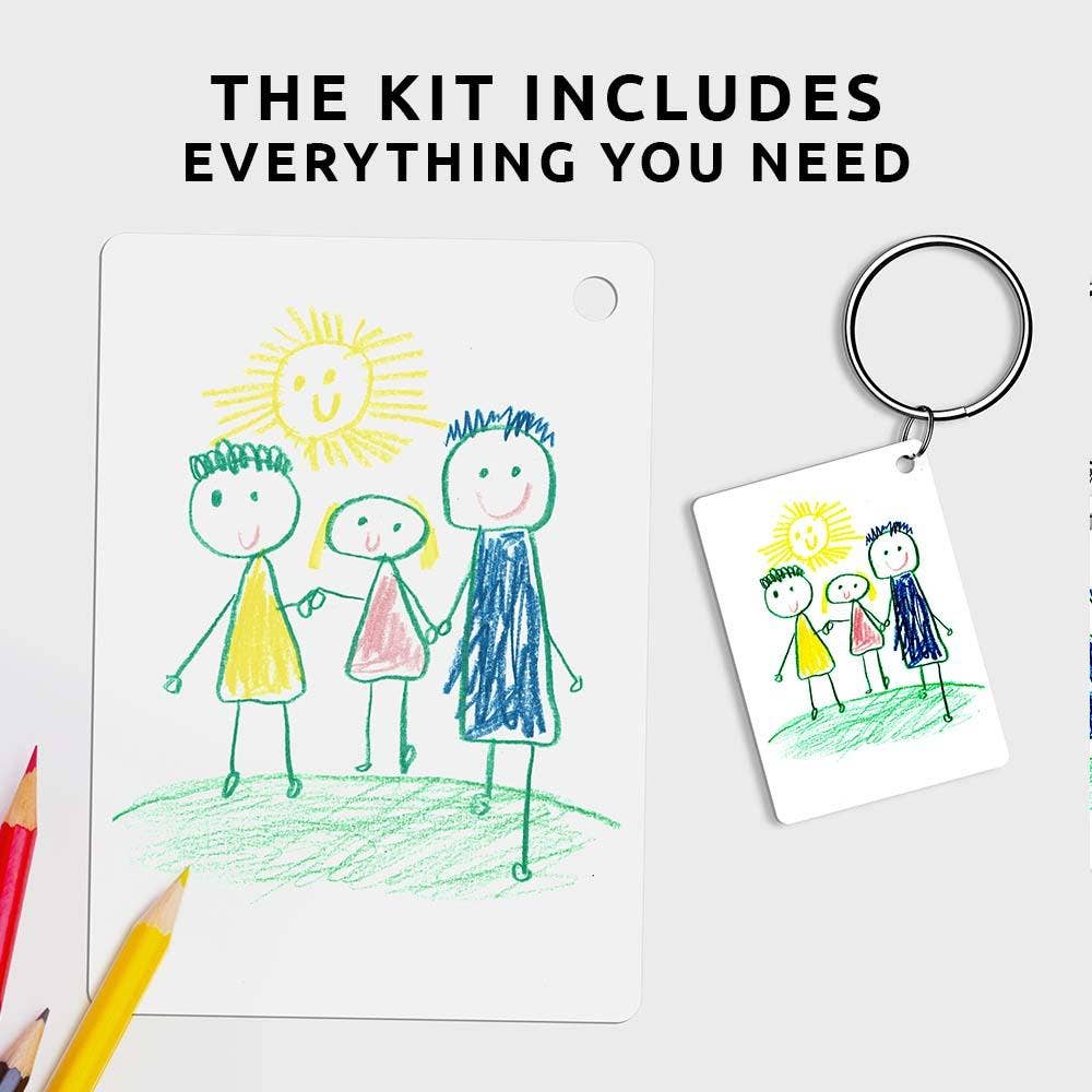 Pikkii - Wholesale DIY Craft Kit - Kids - Drawing Shrink Keyring | DIY Personalized Keychain Craft Kit3