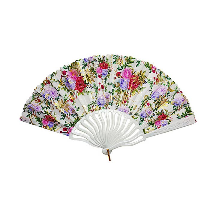 Atlas Fashion - Wholesale Handheld Folding Fan - Floral Folding Fan0
