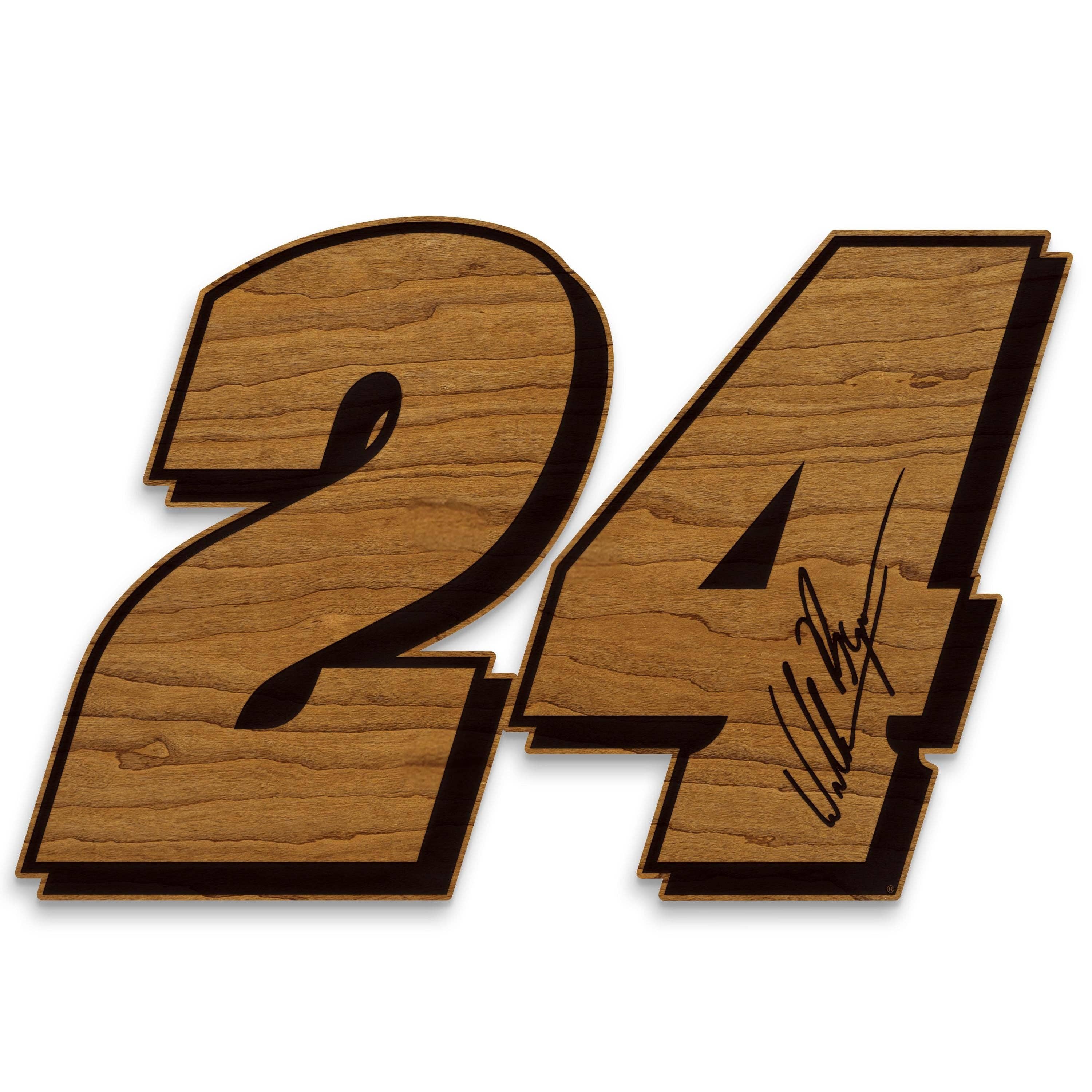 LazerEdge - Wholesale Wall Accent - William Byron #24 Wooden Wall Hanging  | Crafted from Cherry and Maple Wood | Made in USA | Officially Licensed by Hendrick Motorsports0