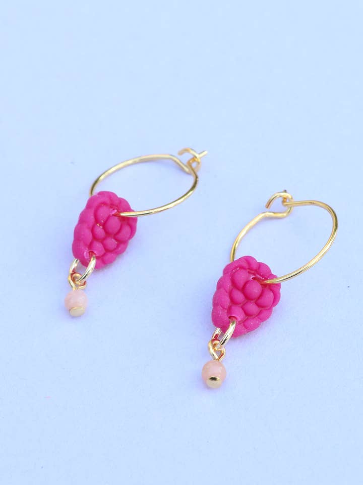 Petites gouttes de framboise pour la vente par Lily and Sparrow Clay