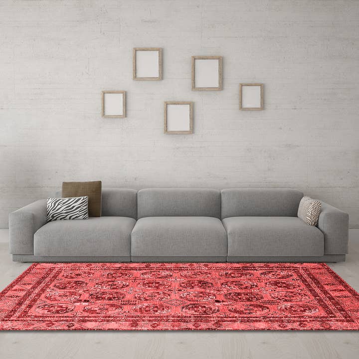 Machine Washable Oriental Red Traditional Area Rugs for wholesale by Ahgly