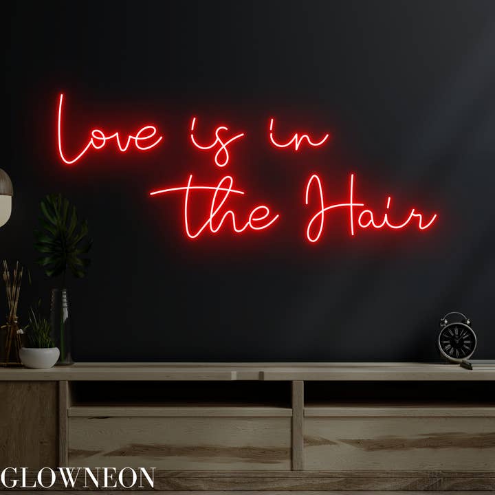 Glow Neon - Wholesale Neon Sign - Love Is In The Hair Neon Sign, Barber Hair Salon Led Sign2