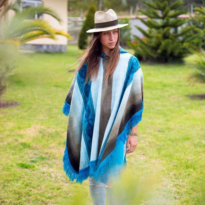 Choice Alpaca Products - Wholesale Poncho - Women's - Earth and Water Alpaca Poncho