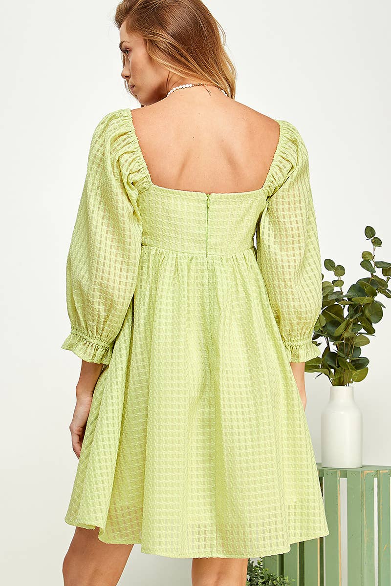 Sweet Lemon - Vente Robe – femme - Robe Babydoll Texturée Blushing Bloom17