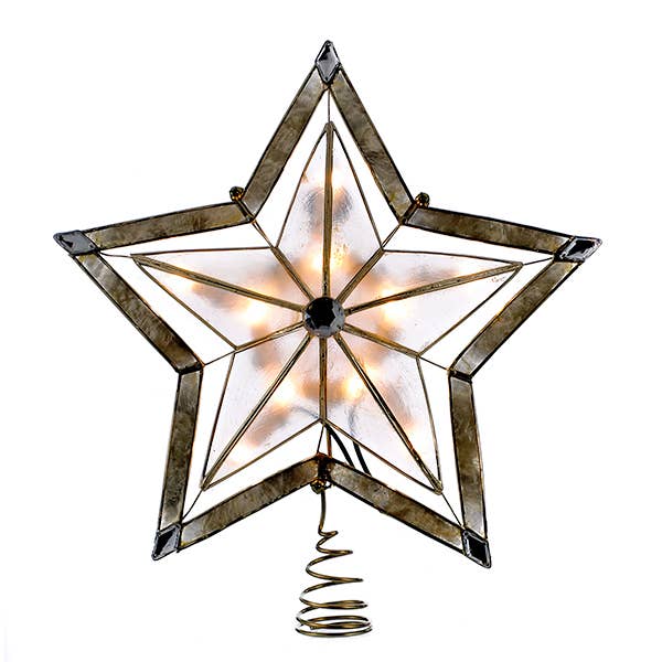 10/L 5PT STAR CAPIZ TREETOP for wholesale by Kurt S. Adler, Inc.