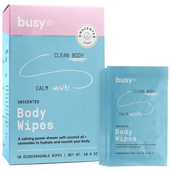 Calm Large Body Wipes with Ceramides & Coconut Oil for wholesale by Busy Co