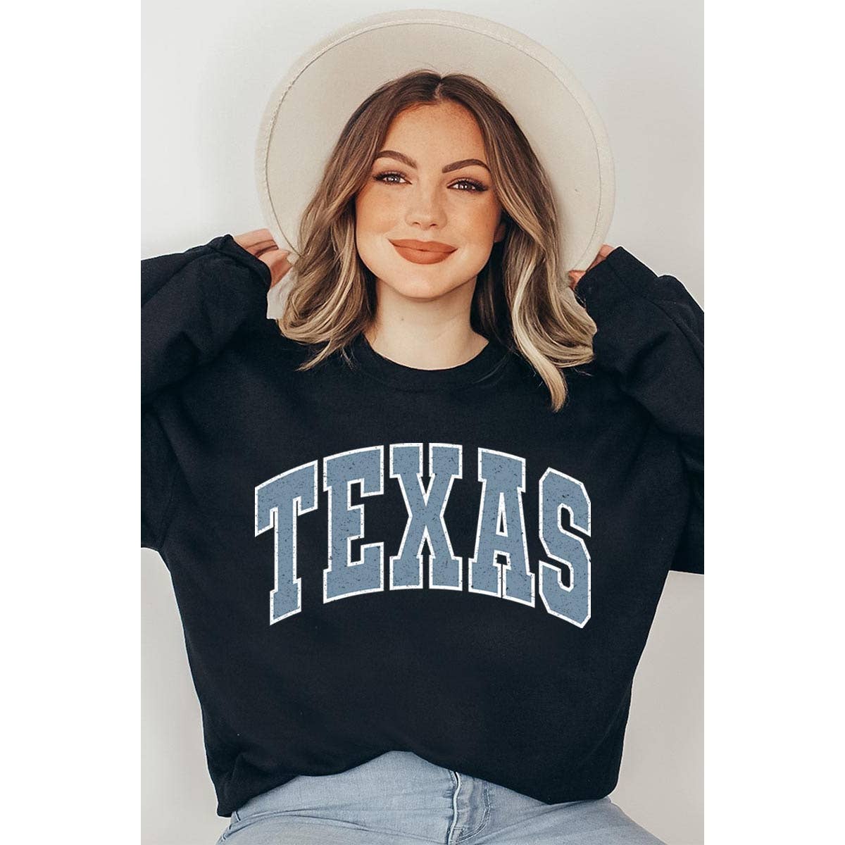 COLORBEAR - Wholesale Graphic Sweatshirt - Women's - Texas State Graphic Fleece Sweatshirts1