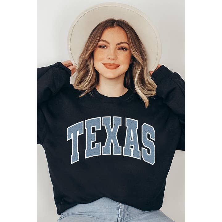 COLORBEAR - Wholesale Graphic Sweatshirt - Women's - Texas State Graphic Fleece Sweatshirts1