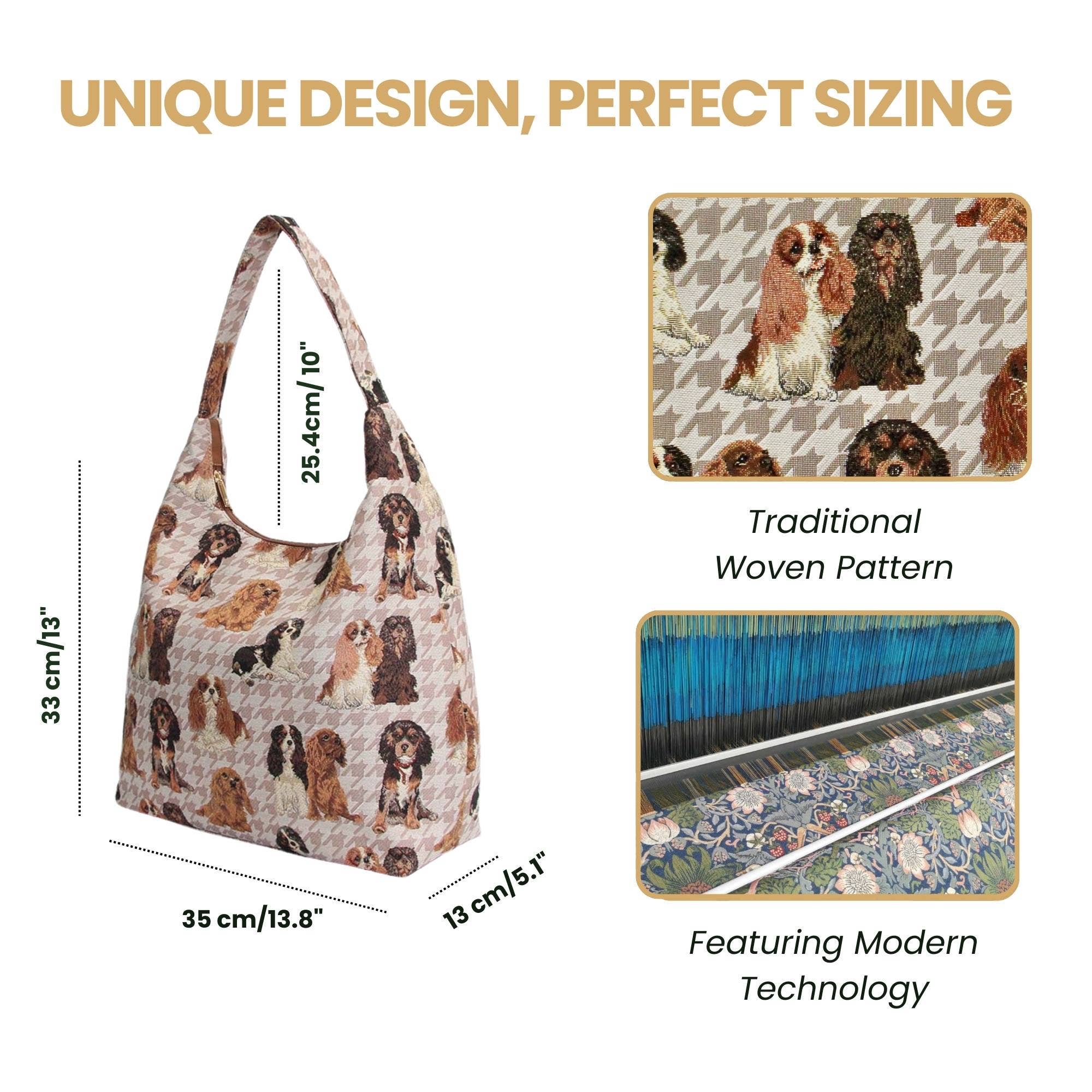 SignareArt - Wholesale Shoulder Bag - Women's - HOBO-KGCS | KING CHARLES CAVALIER SPANIEL DOG HOBO HANDBAG SHOULDER BAG2