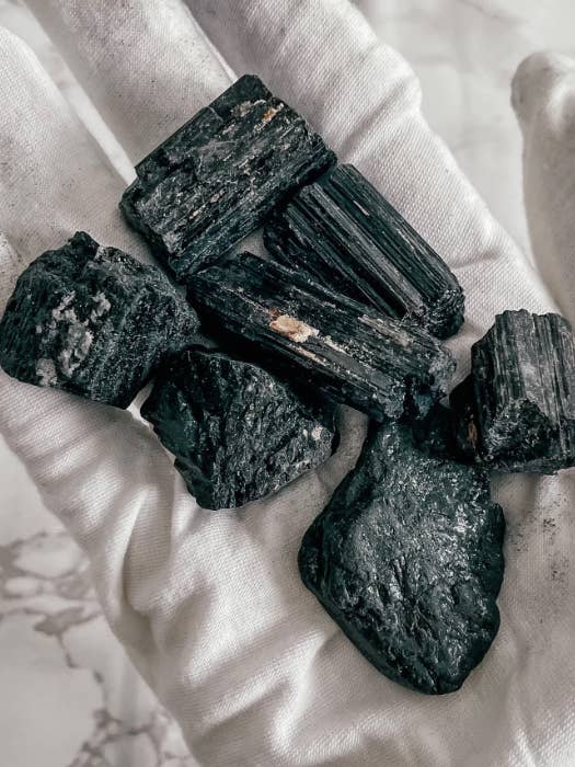 Rough Black Tourmaline (LB) for wholesale by Peach and Pixie