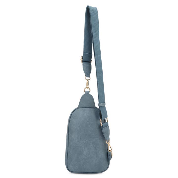 KAYLA+AVA - Vente Sac à bandoulière – femme - Sac à bandoulière à compartiments multiples en cuir végétalien vieilli Gia9