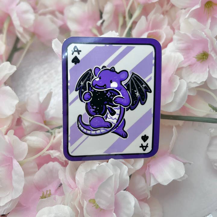 Ace Card Dragon ~ Sticker for wholesale by Woolblossom