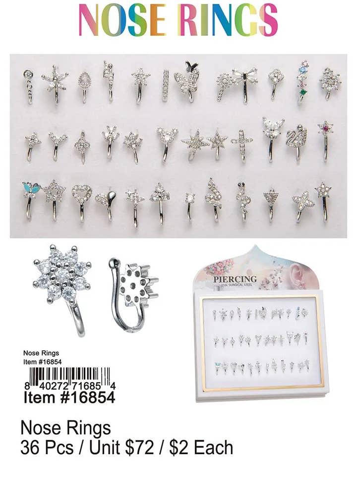 Næseringe. for engroshandel hos Puka Creations