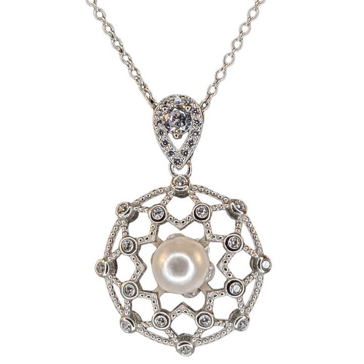 Colgante de perla Akoya y plata de ley para venta al por mayor de Ping Ping Jewellery