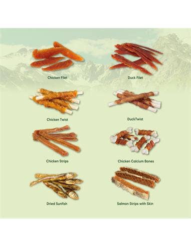 ARQUIVET, S.L.U. – Großhandel Leckerlis – Hund – Naturbelassene Snackauswahl für Hunde, 8 Sorten à 100 g1