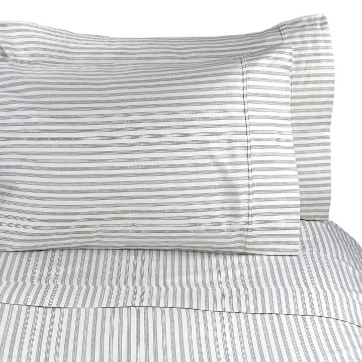 Mélange Home - Wholesale Duvet Cover - Bamboo Stripe Printed Cotton Duvet Cover Set1