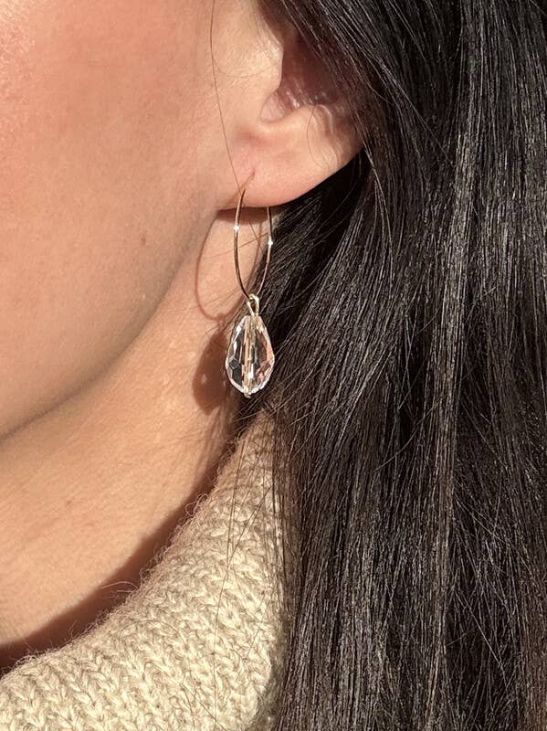 Jewelry By Elina Dahl - Wholesale Dangle Earrings - Earring Hoop Drop, large drop glass.4