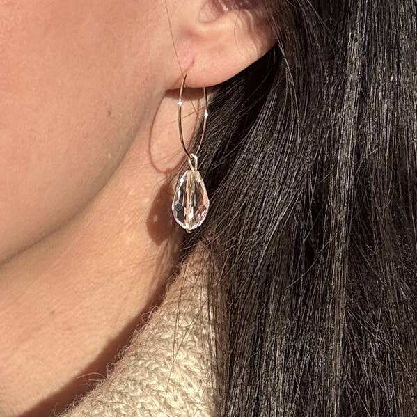 Jewelry By Elina Dahl - Wholesale Dangle Earrings - Earring Hoop Drop, large drop glass.4