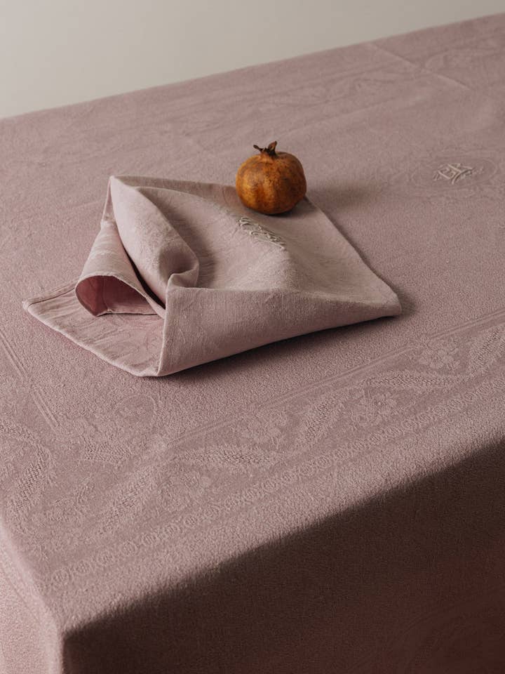 Old monogrammed tablecloth "CB" - 150x220cm for wholesale by Maison Masarin