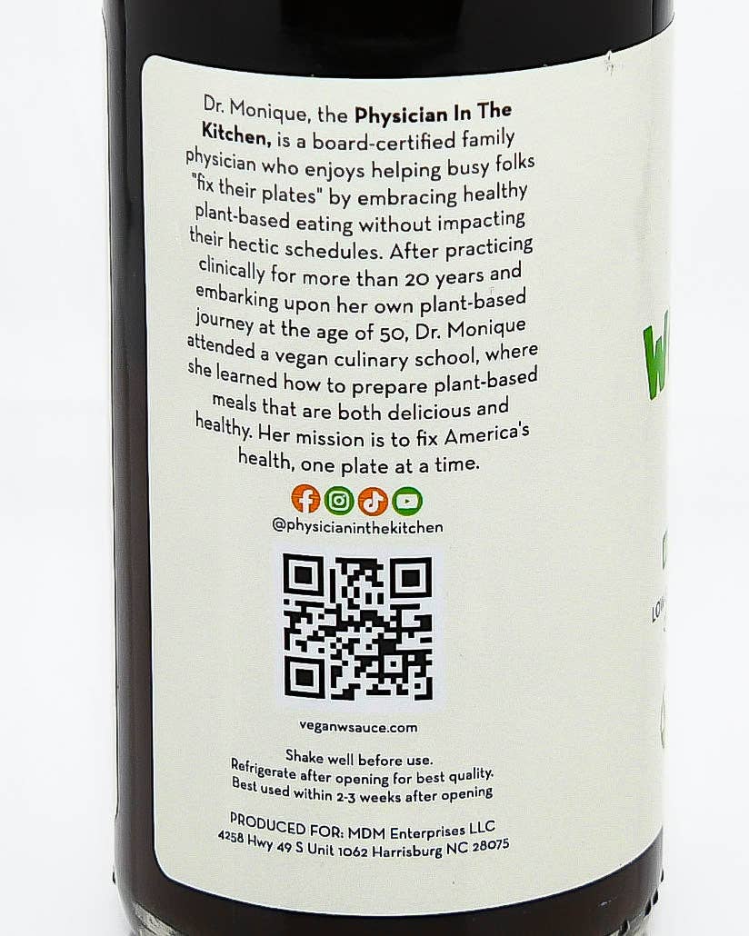 Physician In The Kitchen - Vente Sauces - Sauce Worcestershire végétalienne, 10 fl oz (296 mL)2