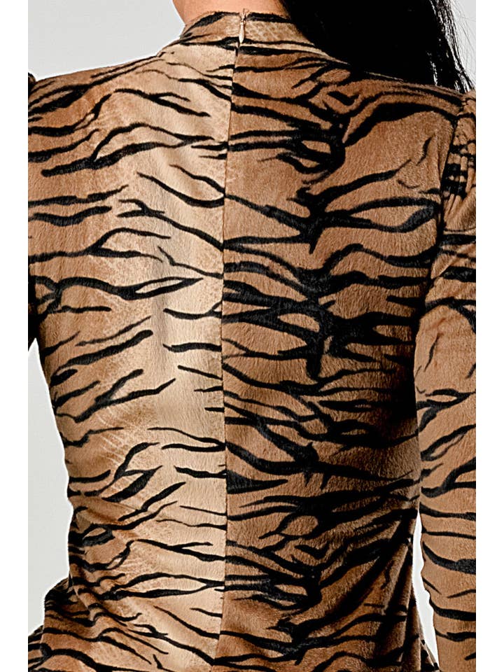 Athina Collection - Wholesale Dress - Women's - Feeling Fierce suede leopard bodycon dress6