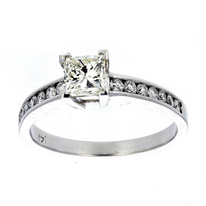 14KT White Gold Diamond Engagement Ring for wholesale by NYMAN JEWELERS