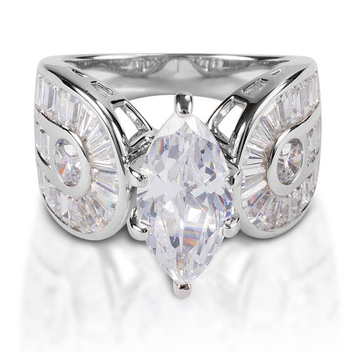 Kelly Herd hoefijzermarkiezen ring - sterling zilver voor wholesale door Kelly Herd Jewelry