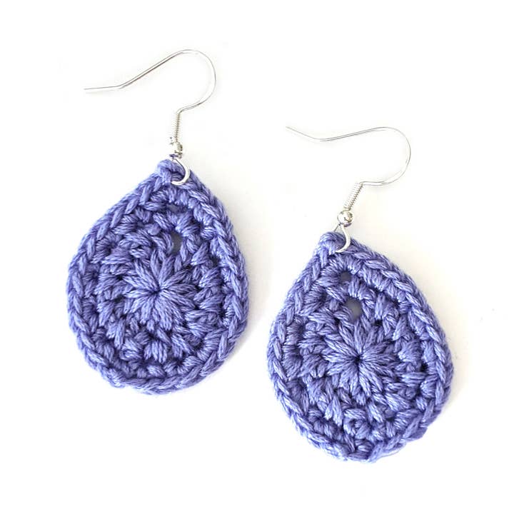 Handmade Crochet Tear Drop Earrings for wholesale by Royaboya Handmade