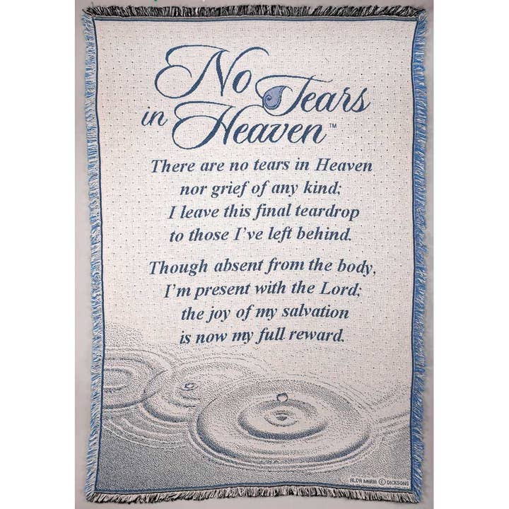 Dicksons - Wholesale Throw Blanket - THROW NO TEARS IN HEAVEN COTTON 46X68