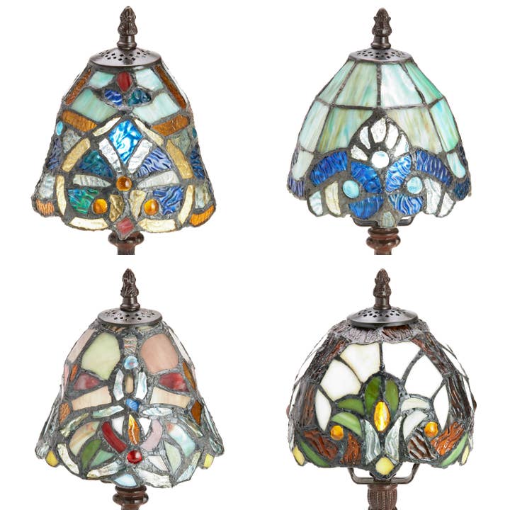 River of Goods - Wholesale Accent/Desk Lamp - Set of 4 - 12"H Raelyn Multicolor Mini Accent Lamps
