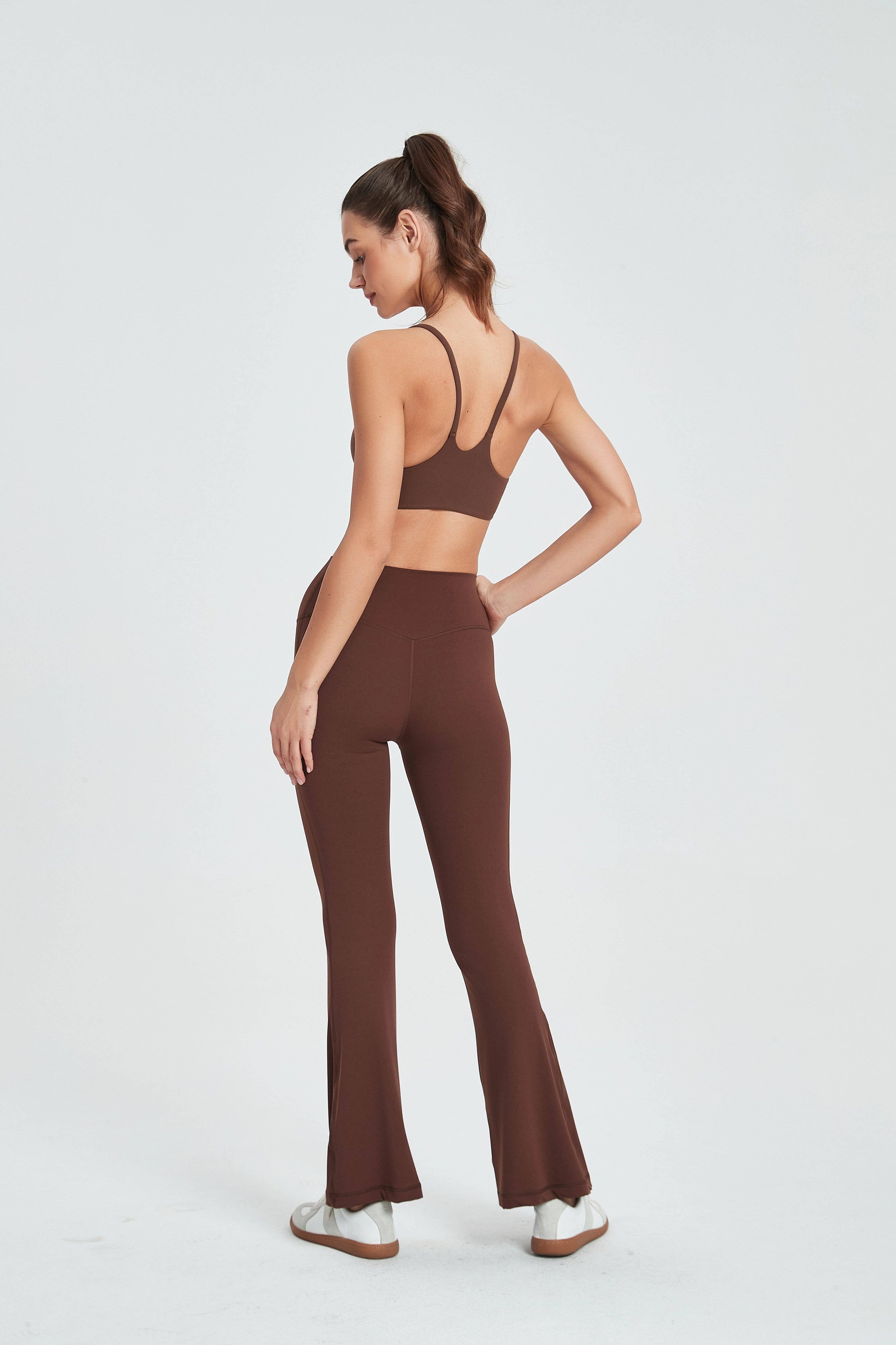 91thelabel - Vente Pantalon de sport – femme - Pantalon de yoga taille haute évasé sculptant Athena22